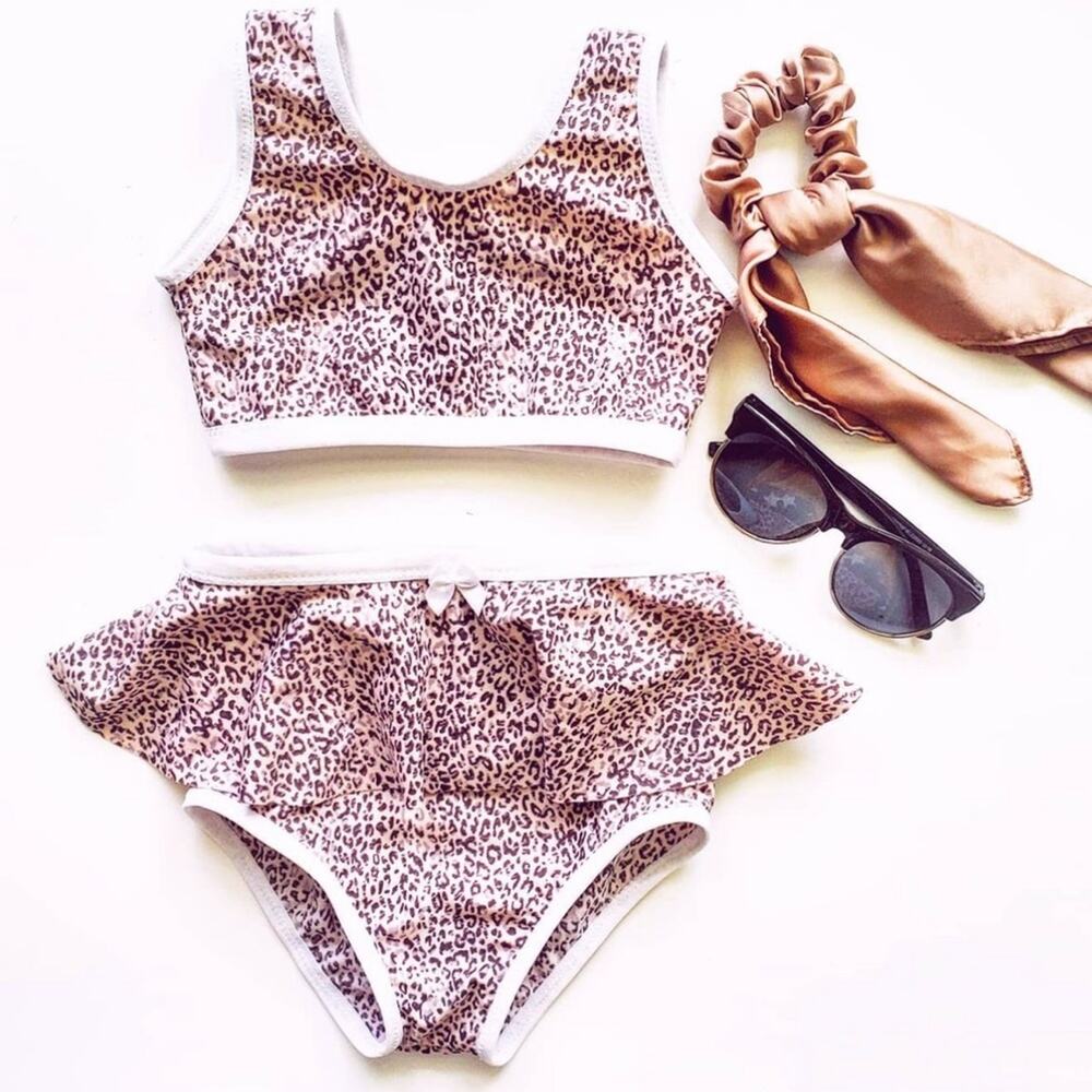 Fancy shmancy baby leopard bikini size 5T